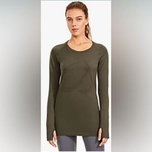 CRZ YOGA Women's Olive Long Sleeve Top
